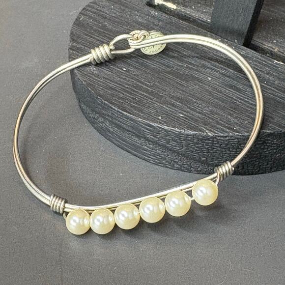 Luca & Danni Pearl Bracelet Handmade Bracelet Wire Bracelet Boho Bohemian - Picture 1 of 4